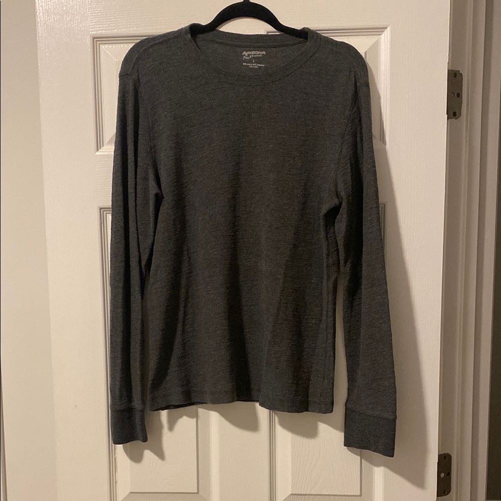 Arizona Jean Company Gray Long Sleeve Tee Casual